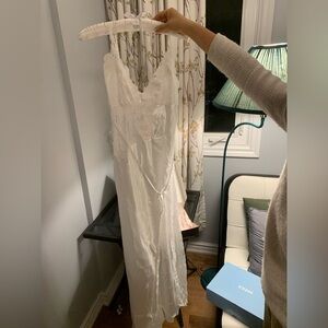 La Vie en Rose White Lace Slip Nightie Dress